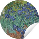 Tuincirkel Irissen - Vincent van Gogh - 120x120 cm - Ronde Tuinposter - Buiten XXL / Groot formaat!