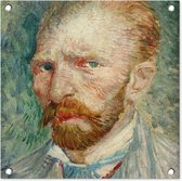 Tuinposters Zelfportret - Vincent van Gogh - 50x50 cm - Tuindoek - Buitenposter