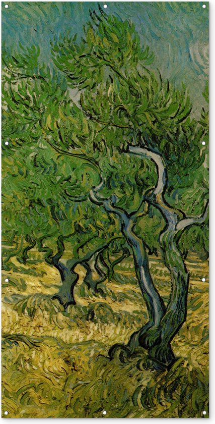 Schuttingposter Olijfgaard - Vincent van Gogh - 100x200 cm - Tuindoek