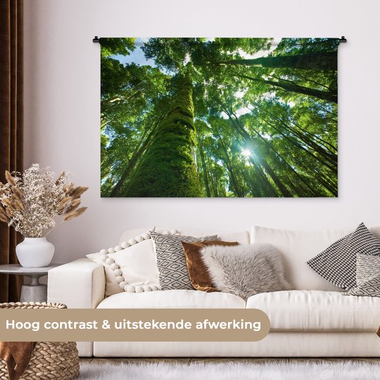 Tapisserie Jungle - Jungle tropicale en Asie Tapisserie coton 150x100 cm - Tapisserie avec photo