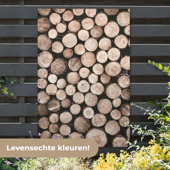 Décoration murale Troncs d'arbres - Hiver - Nature - 120x180 cm - Poster de jardin - Toile de jardin - Poster extérieur