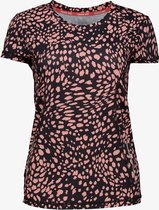 Osaga Dry dames hardloop T-shirt met print - Zwart - Maat M