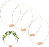 Set van 4 metalen ringen goud 30 cm draadringen voor knutselen dromenvangerringen knutselringen decoratieve ring met basis voor doe-het-zelf bloemenhoepel bruiloftskrans tafeldecoratie