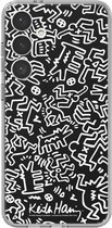 Samsung Keith Haring Mono Plate - Convient pour Samsung Galaxy S24 Plus- Noir