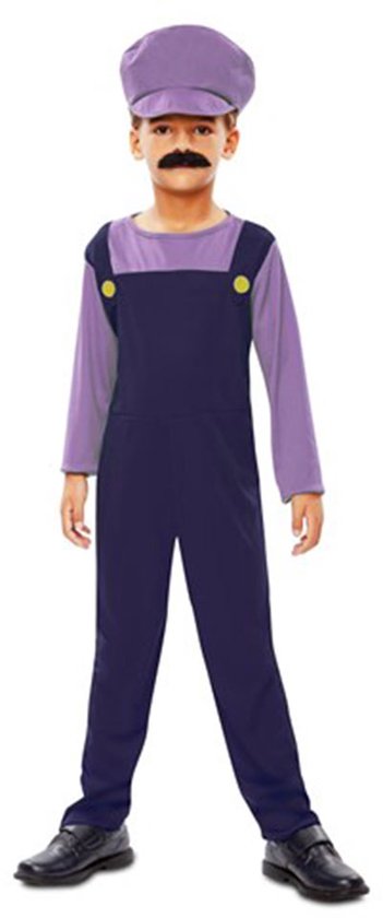 Waluigi Loodgieter pakje kind - 5-6 jaar