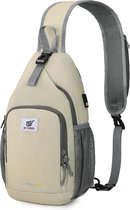 Borstzak, lichte sling bag voor heren, kleine schouderrugzak, waterdicht, crossbody pack, schoudertas voor wandelen, outdoor, reizen