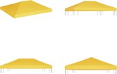 vidaXL Prieeldak 270 g/m² 4x3 m geel - Prieeldak - Prieeldaken - Prieelluifel - Prieelluifels