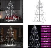 vidaXL Kegelkerstboom 160 LED's binnen en buiten 78x120 cm - Kerstkegelboom - Kerstkegelbomen - Kerstverlichting - Kerstverlichtingen