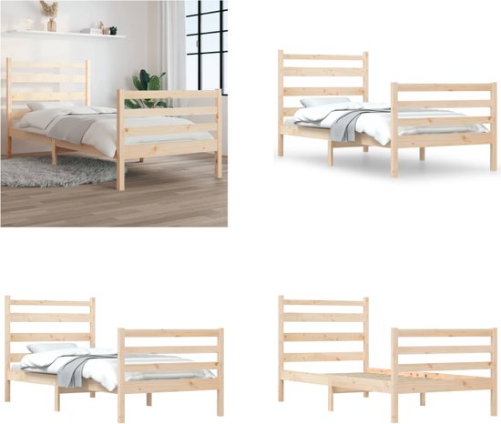 Homgoday Bedframe van massief hout, 90 x 200 cm