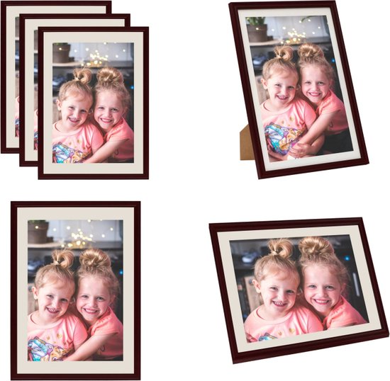 Collage Bilderrahmen für 10x(13x18 cm) Fotos Hellbraun MDF