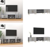 vidaXL Tv-meubel 180x31-5x40 cm bewerkt hout grijs sonoma eikenkleurig - Tv-kast - Tv-kasten - Tv-meubel - Hifi-meubel