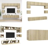 vidaXL 8-delige Tv-meubelset spaanplaat sonoma eikenkleurig - Tv-kastenset - Tv-kastensets - Tv-kasten - Tv-meubelset