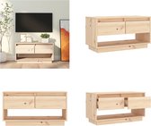 vidaXL Tv-meubel 74x34x40 cm massief grenenhout - Tv-kast - Tv-kasten - Tv-meubel - Hifi-meubel