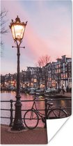 Poster Amsterdam in de schemering - 80x160 cm