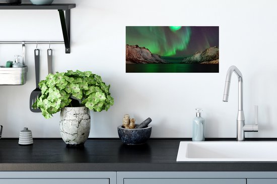 Affiche Aurores Boréales - Berg - Norvège - 40x20 cm