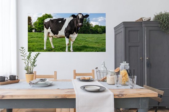 Affiche Vache - Zwart et Wit - Nederland - 150x75 cm