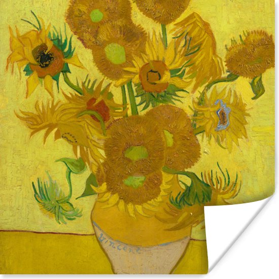 Poster Zonnebloemen - Vincent van Gogh - 100x100 cm XXL