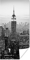 Poster New York City zwart-wit fotoprint - 40x80 cm