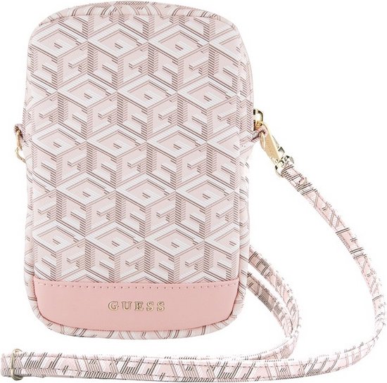 Foto: Guess g cube wallet pouch met riem 7 inch roze