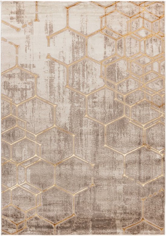 Lalee Marmaris | Modern Vloerkleed Laagpolig | Beige | Tapijt | Karpet | Nieuwe Collectie 2024 | Hoogwaardige Kwaliteit | 80x150 cm