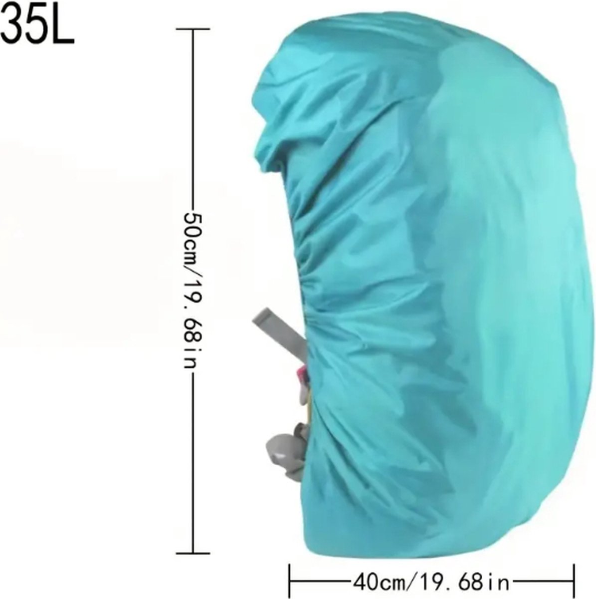 Regenhoes Rugzak - Waterdichte Backpack Hoes - Flightbag 35L | Bescherm uw tas tegen regen! (Zwart) – foto 4