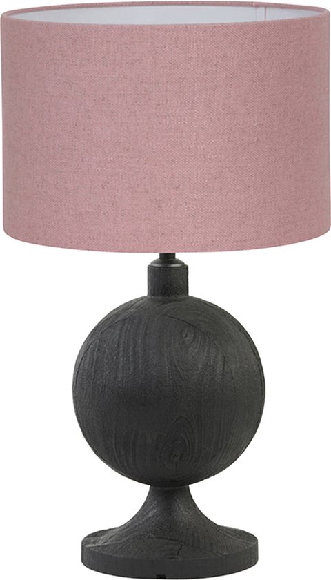 Light and Living tafellamp - roze - hout - SS103318