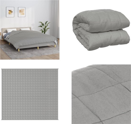 vidaXL - Verzwaringsdeken - 200x225 - cm - 9 - kg - stof - lichtcrèmekleurig