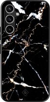 Casimoda® hoesje - Geschikt voor Samsung Galaxy S23 FE - Marmer Zwart - Zwart TPU Backcover - Marmer - Zwart