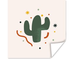 Poster Cactus - Confetti - Zomer - 100x100 cm XXL