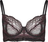 Sapph Scifey Unpadded Wire Bra Dames 2 Tone Black/ Sangria-70b