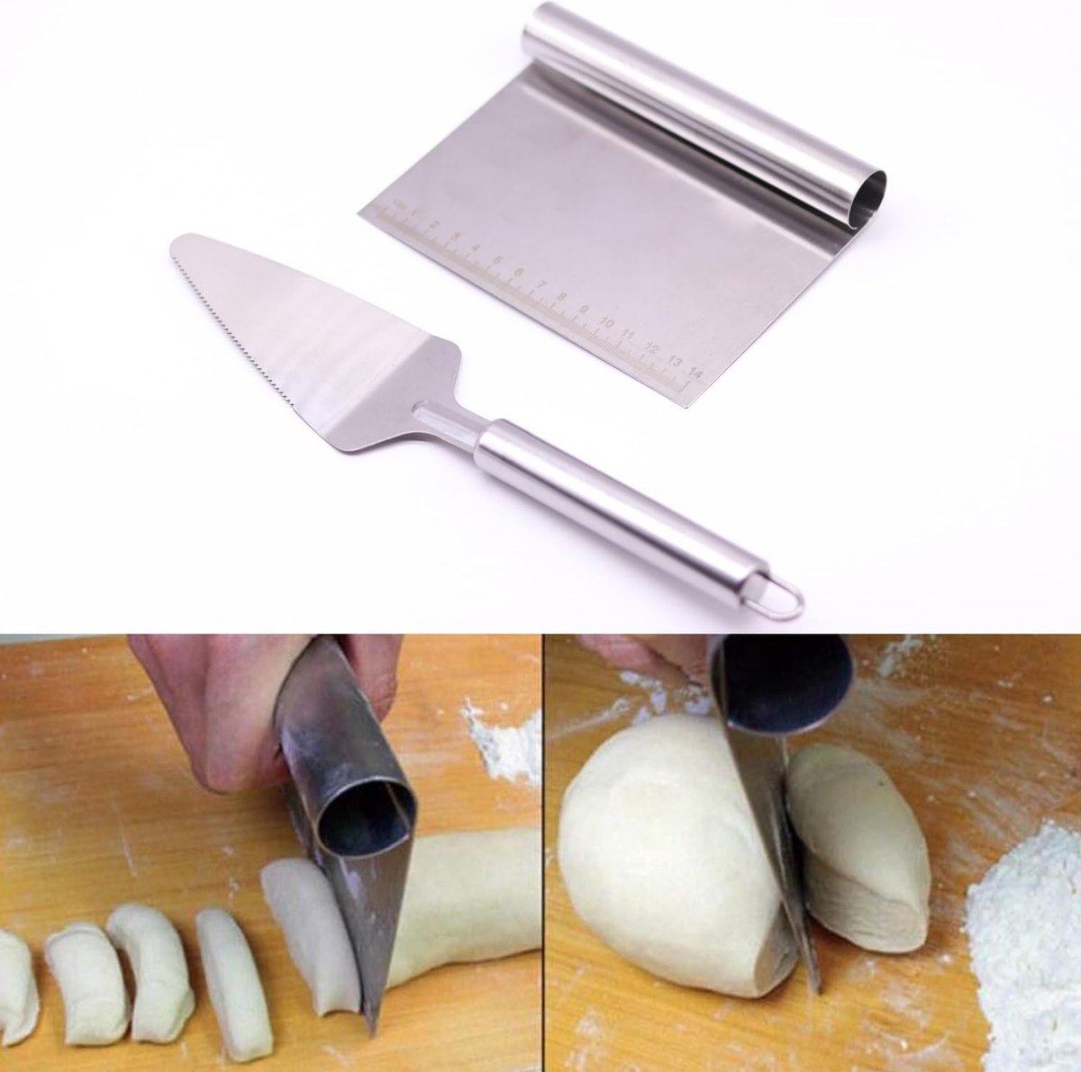 4smile Pelle à Tarte En Acier Inoxydable – Fabriquée En Allemagne, Spatule Polyvalente Pour Tartes, Gâteaux Et Pizza