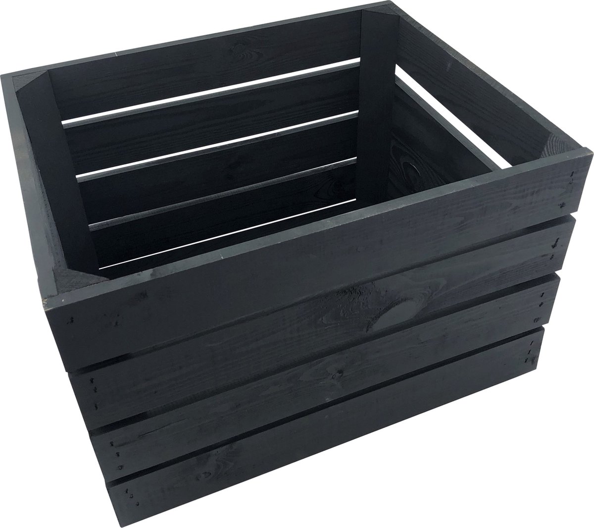 Fruitkist - Houten kist nieuw - Zwart - DecoLis