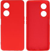 Hoesje Geschikt voor OPPO A98 5G - Fashion Telefoonhoesje Backcover - Siliconen Hoesje - Rood