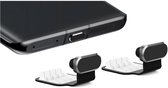 USB-C Poort Stofdichte Plug met Plakstrip | voor Smartphone en Tablet | Geschikt voor iPhone 15 en Samsung S24 | Kapje USB-C Connector | Beschermt tegen stof, zand, vuil en water | Zwart (2-Pack)