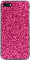 Geschikt voor iPhone SE 2020 hoesje - Roze - Abstract - Design - Siliconen Telefoonhoesje