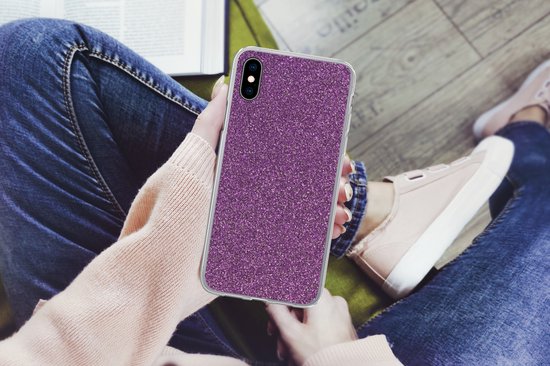 Coque GUESS Pour IPhone X à Paillettes Roses - Neuve Sous Emballage