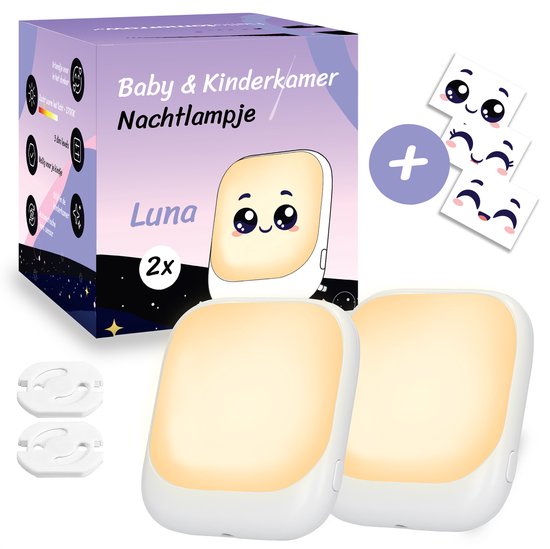 Luna Babykamer Nachtlampje Stopcontact - Kinderen & Baby - Kraamcadeau - Babyshower