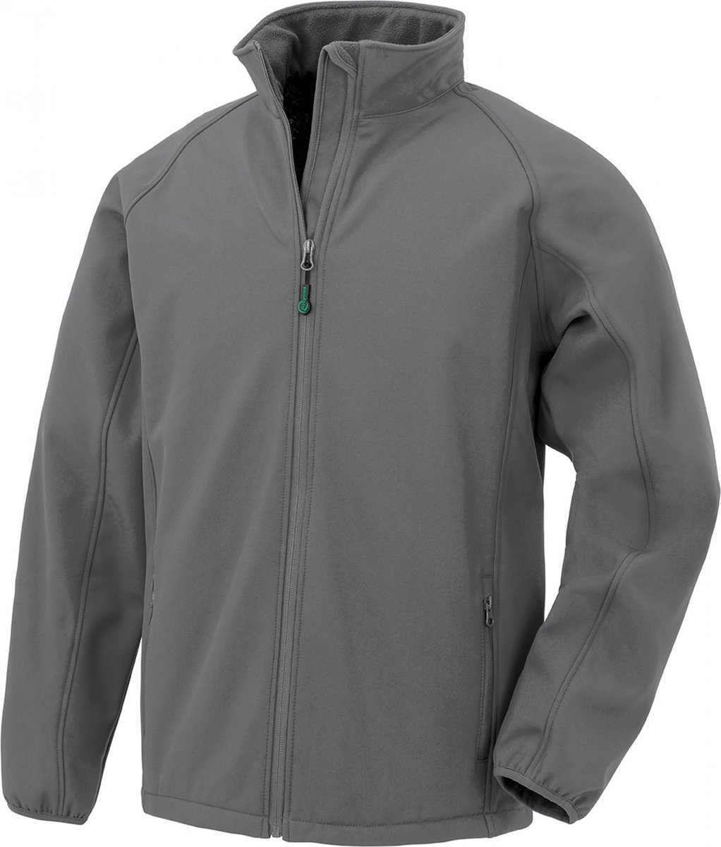 Result Men´s Recycled 2-Layer Printable Softshell Jacket RT901 Workguard Grijs