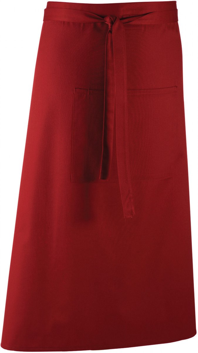 Schort/Tuniek/Werkblouse Unisex One Size Premier Burgundy 65% Polyester, 35% Katoen