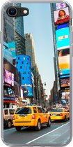 Geschikt voor iPhone 7 hoesje - New York - Taxi - Geel - Siliconen Telefoonhoesje