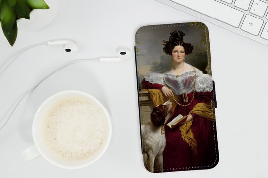 Étui pour téléphone iPhone 8 Bookcase - Portrait d'Alida Christina Assink - Peinture de Jan Adam Kruseman - Avec compartiments - Étui portefeuille avec fermeture magnétique