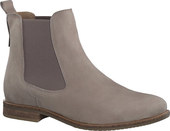 Bottes Chelsea Tamaris taupe Cuir - Femme - Taille 37