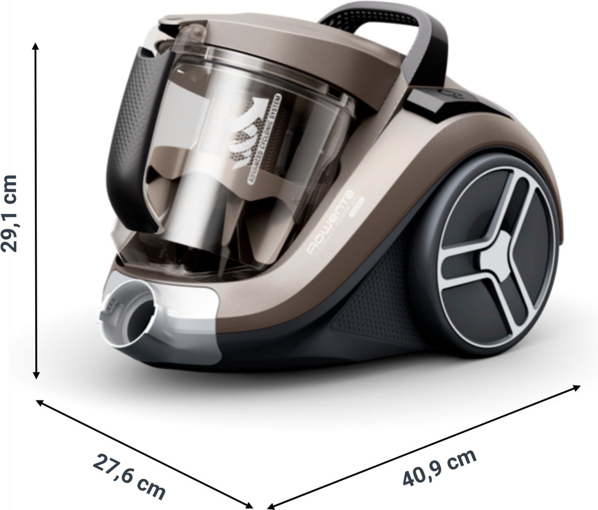 Rowenta Compact Power XXL RO4B30 - Stofzuiger - Zonder Zak - Inclusief Parketborstel - Compact - Krachtige Zuigkracht — afbeelding 6