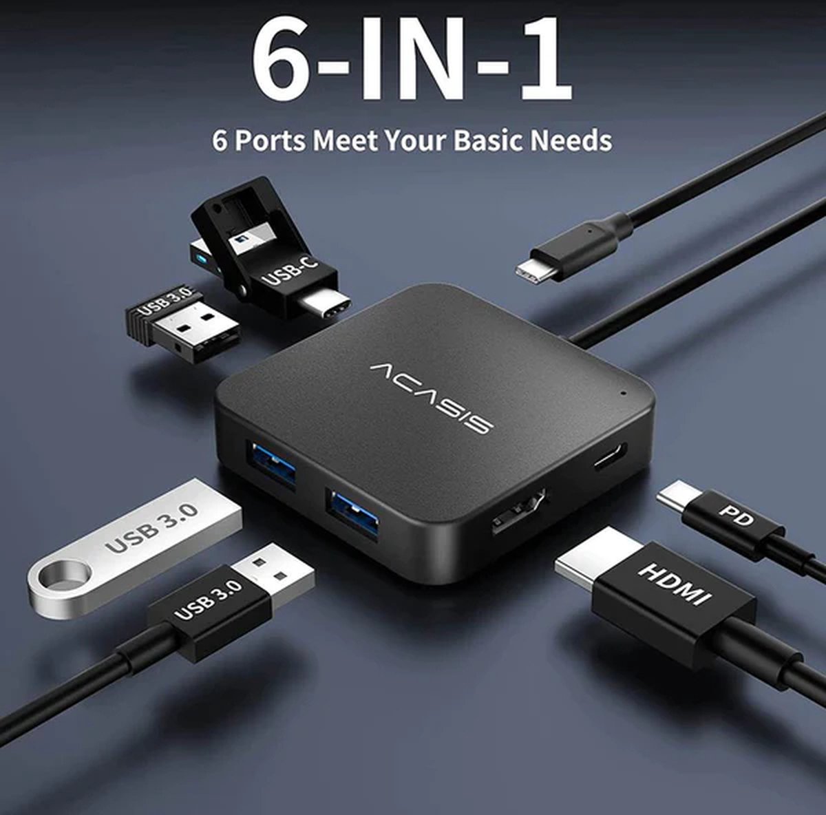 USB C Hub, Adaptateur USB-C vers HDMI 4K, Lecteur de Carte SD & Micro SD, 2  x USB 3.0 Adapter pour MacBook Pro, Huawei Matebook PC - Cdiscount  Informatique