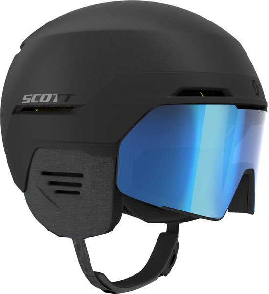 Scott Blend Plus LS skihelm met geïntegreerde skibril - zwart - maat S 51-55 cm
