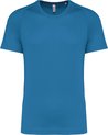 SportT-shirt Heren 3XL Proact Ronde hals Korte mouw Aqua Blue 100% Polyester