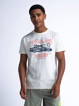 Petrol Industries - Heren Artwork T-shirt Stroll - Wit - Maat L