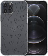 iMoshion Hoesje Geschikt voor iPhone 12 Pro / 12 Hoesje Siliconen - iMoshion Design hoesje - Meerkleurig / Hearts