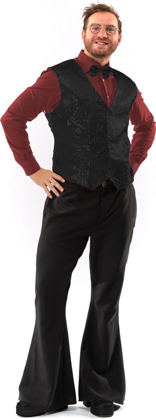 Dressforfun Paillettenvest heren - Pink XXL