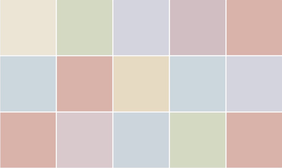 Plaktegels - Zelfklevende Tegels - 15x15 cm - Ulticool - Decoratie Sticker Tegels - Pastel Zacht Aquarel - Muurstickers - 15 stuks - Plakfolie Tegelstickers - Sticktiles - Badkamer - Keuken